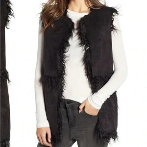 Cupcakes and cashmere vest Reversible Faux Shearling Vest